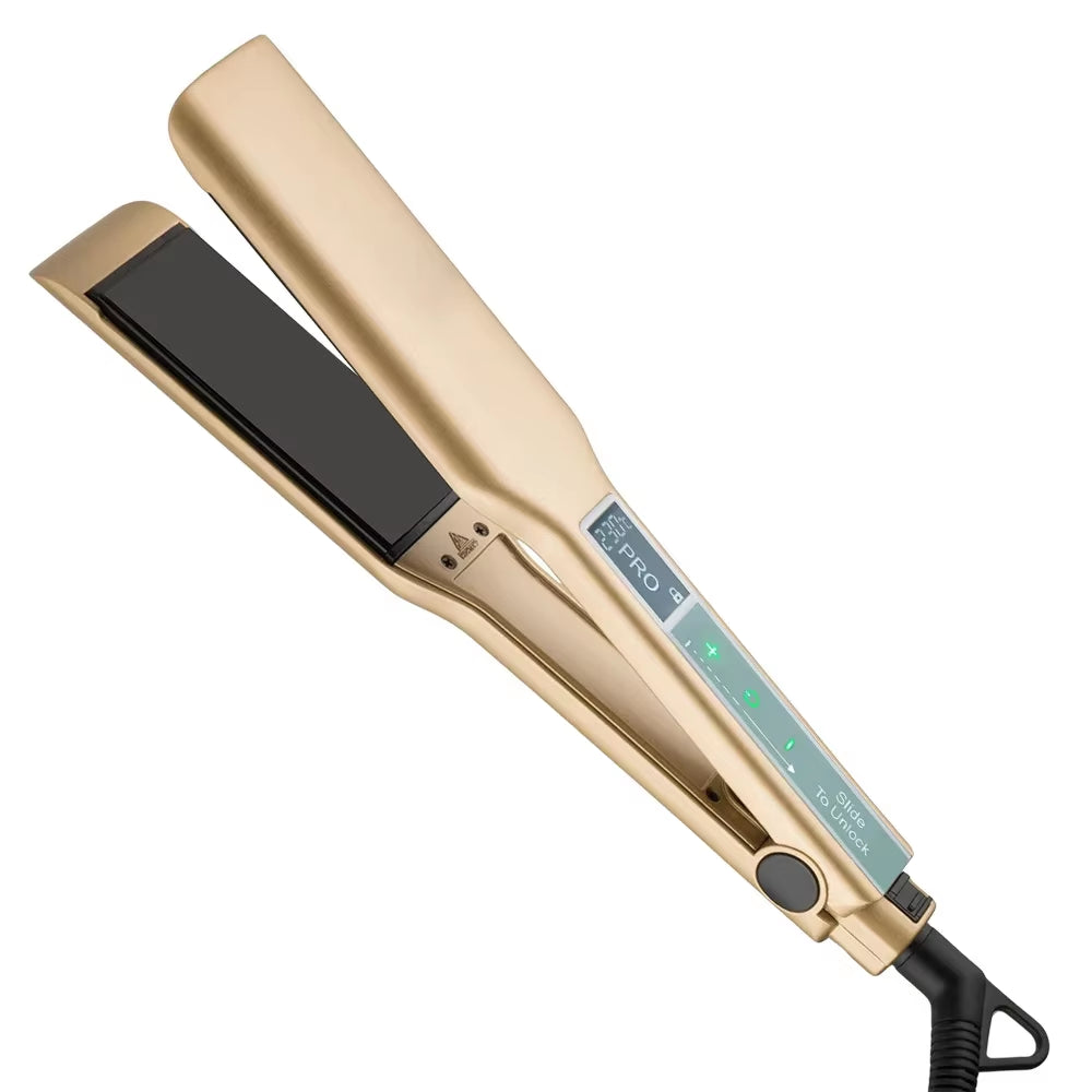 Professional Hair Straightener Touch Screen Flat Iron Hair Straightening Styling Tools MCH Wide Plate Keratin Hair Straightener